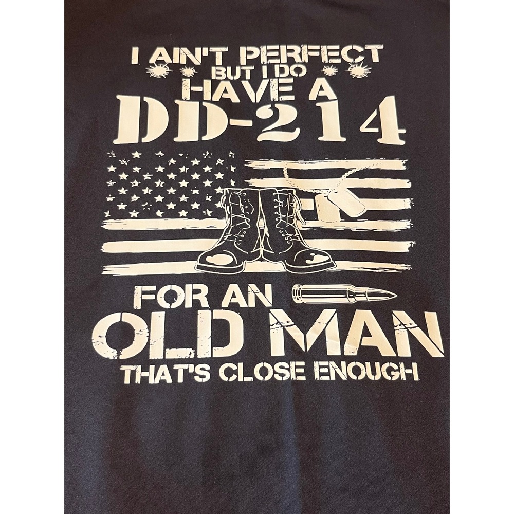 Men's DD-214 Veteran Graphic T-Shirt 2XL Black